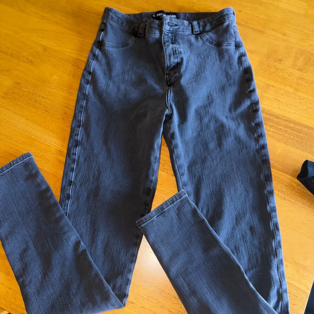 FITJEANS High Rise Stretch Skinny Jeans Gray
